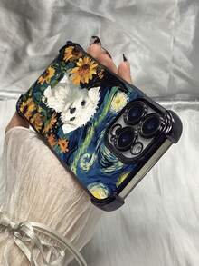 Fundas para celular de moda 2026DF218 Perro girasol, diseño artístico de Van Gogh Funda transparente para Galaxy S26 S25 S24 S23 S22 S21 S20 Note20 Ultra Note10 Plus FE S25 Edge A36 A56 A26 A07 A55 A54 A35 A34 A32 A25 A24 A16 A15 A13 A12 A06 A05s A05 A04e A03s A02s A03 Core F04 M04 M05 F05 para G52 G84 G54 E15 G30 G20 G10 para Honor 90 Pro X5B X9B X9A X40 Magic6 Lite Pura 70 Pro 70 Ultra para Vivo Y17s Y28 Y17 Y36 Y27s para Redmi Note 14 13 12 11 10 Pro Plus 13C 14C 9A  X5 M6 Pro para OPPO A38 A - Negro - Ver 3