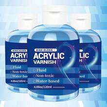 120毫升丙烯酸清漆 4.06盎司/高光和哑光效果，透明，流动性，水性，艺术和工艺品密封剂 - XF-096 - 查看 4