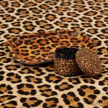 OFFPUFF 2 Pieces Leopard Print  Rolling Tray And Herb Grinder Set - Beo - Xem 8