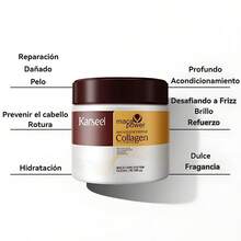 Mascarilla Capilar Karseel-l 500ml con Colágeno, Aceite de Coco y Argán – Hidratación y Reparación para Cabello Seco, Dañado, Teñido y Rizado, Tratamiento Intensivo Nutritivo - Embotellado - Ver 3