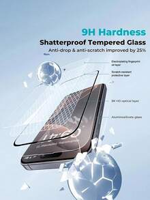 3piece Set Of High-Definition Tempered Glass Screen Protectors Offers Full Coverage, Anti-Fingerprint Design, Compatible With IPhone 17/17 Pro/17 Pro Max/17 Air/16E/15 Plus/14/13/12/11 Models. It Is Scratch- And Crack-Resistant. - Clear - View 3