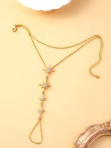 1条新款星月连指手链，欧美时尚音乐节派对水晶手链 - 星星 - 查看 6