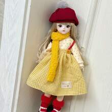 1个30厘米娃娃，6关节BJD娃娃，娃娃服装套装（含娃娃），休闲连衣裙，可更换配件 - 生日礼物、复活节礼物、万圣节礼物、圣诞节礼物，完美礼物 - 彩色 - 查看 26