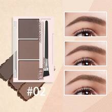 Paleta de polvos para cejas multifunción amigable para principiantes, cejas 3D naturales, sombra de nariz y ojos, uso diario, opciones de 3 colores para Navidad - Multicolor - Ver 8
