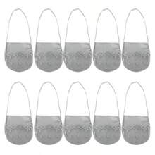 1/5/10双装双层透明蕾丝船袜 女士夏季超薄隐形半前掌高跟带设计 - 彩色 - 查看 15