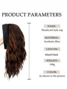 Adjustable Headband Wig - Short Wavy Shoulder Length Curly Synthetic Fiber, Non-Adhesive Comfortable For Daily Wear & Party, Heat Resistant Basic Style For Women - Multicolor - View 9