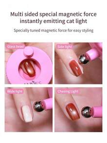 2pcs New Rotating Eye Nail Art Tool - Automatic Suction Eye Nail Art Tool. Multi-Functional, With Strong Magnetism. Can Suck Out Wide-Light, Full-Light, And French Eyeliner Nail Art Without Operation. Suitable For Nail Salons And Beginner Nail Artists To Use When Creating Eye Nail Art, Such As Handmade Nail Stickers, Nail Piercing, And Press-On Nails. Excellent Nail Care Products. - Multicolor - View 6
