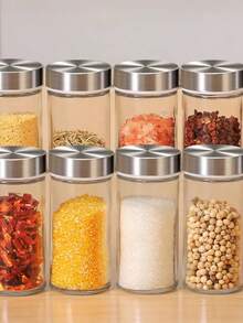 16 Jar Rotating Spice Rack With 4 Tiers - Silver - View 4