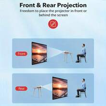 Projector Screen 72/84/100/120/150 Inch, Movie Projector Screen 16:9 Foldable And Portable Anti-Crease Indoor Outdoor Projection Double Sided Video Projector Screen For Home, Party, Office, Classroom - Black and White - View 4