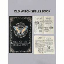 1 pieza El libro de hechizos del viejo mago - Guía de hechizos mágicos en inglés, útiles escolares, libro de referencia mágico delicado, regalo perfecto para amantes de la fantasía, niños, adolescentes y entusiastas de la brujería - Multicolor - Ver 4