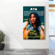Framed Aya Nakamura Poster | Aya Nakamura Poster | Rapper Poster | Music Artist Poster. Charming Art For Valentine's Day And March – Perfect Picks For Home Decor, Living Room, Kitchen, Bathroom & Room Decor. - In ngẫu nhiên - Xem 5
