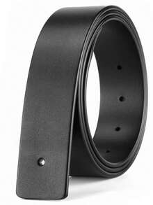 High Quality Men's AX Letter Alloy Smooth Buckle Belt, Business Casual Versatile Jeans Belt, Ideal Holiday Gift For Family And Friends - Multicolor - View 7