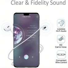 这款防缠绕有线C型耳机配备高清麦克风和音量控制，兼容 16/16 Pro/16 Pro Max/15/15 Plus/15 Pro/15 Pro Max、Air 4/5、Pro 12.9/11、Pro/Air/Mini、Galaxy S23/S22/S21 Ultra、S20 FE、Note 20/10、A53/A54、Pixel 7/6/5/4，采用USB-C接口，是送给女性的绝佳礼物。 - 白色 - 查看 7