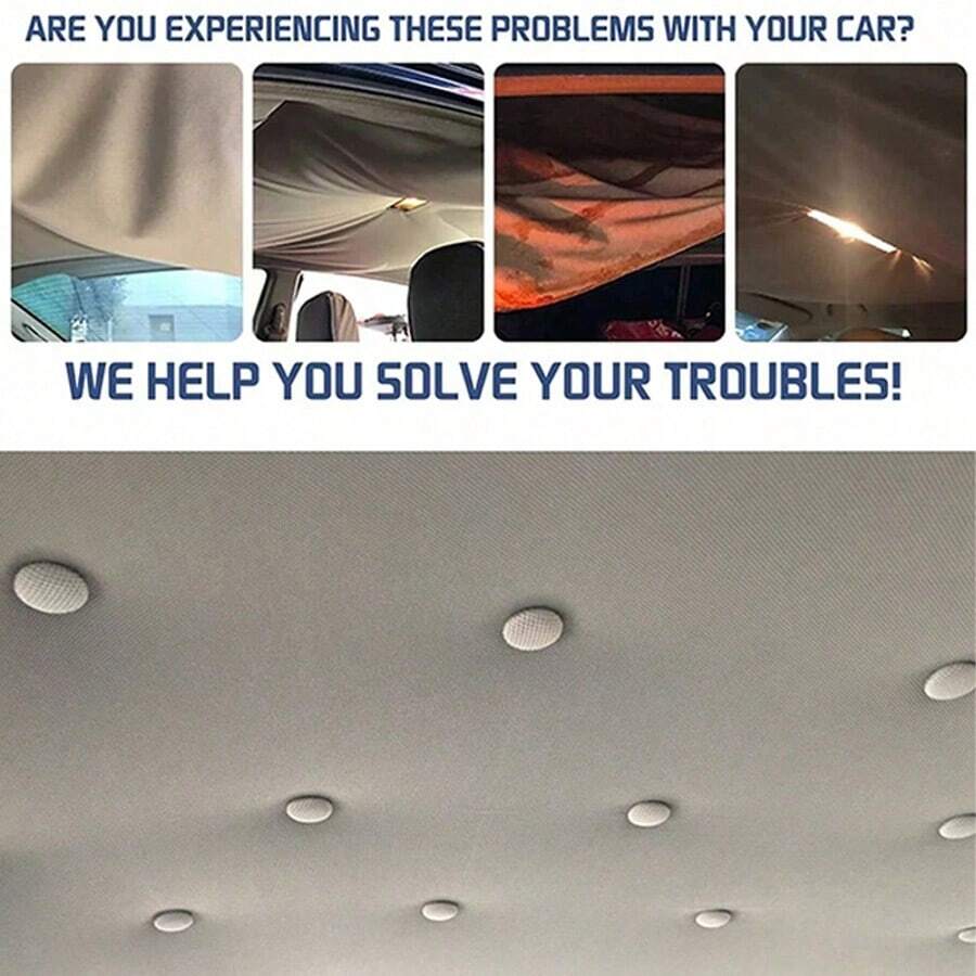 20/40/60pcs Car Roof Repair Kit, Includes Interior Clips, Rivets, Fasteners & Installation Tools, Suitable For Sedan/SUV/Truck - Car Roof Repair Button - View 1