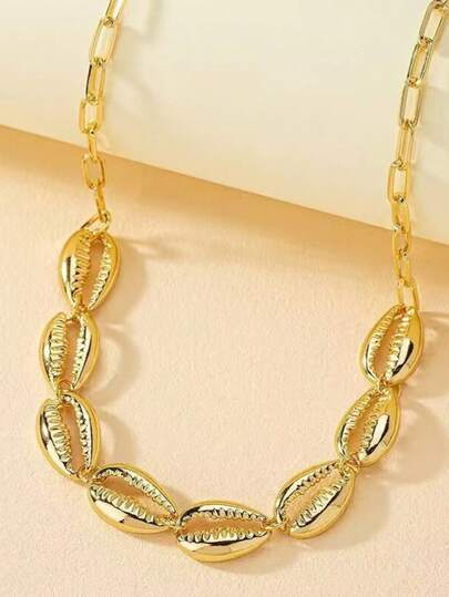 新款波西米亚风贝壳项链，复古优雅颈链