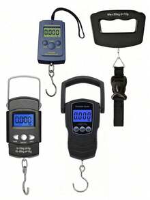 1个带挂钩的数字挂秤，背光液晶显示屏，便携式口袋秤，适用于旅行、农场、狩猎、钓鱼、户外活动，旅行必备，行李标签 - 彩色 - 查看 3