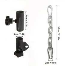 1in/2in Barbell Adapter T-Bar Row Pulley Attachment Chain, Compatible With Standard Barbells For Strength Training And Core Workouts In Home Gym - Black - View 6