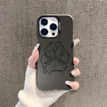 携帯電話ケース - 魅力的な携帯電話ケースで、犬の足跡のプリントデザインが特徴です。16 Proに適しており、11、15、14、13、12 Pro Plusモデルにも対応しています。この黒と銀の耐衝撃スマホケースは、犬好きの方への理想的な贈り物です。 KBVN - 半透明の黒 - チェックする 6