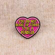 “我没想太多”珐琅徽章警示语录胸针松树翻领别针徽章背包服装配饰珠宝礼品 - 黑色 - 查看 12