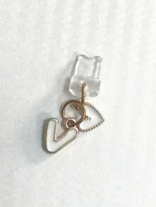 情人节礼物 | 白色爱心和26个字母手机防尘塞，兼容Lightning和Type-C接口，DIY手机挂饰及配件 - 彩色 - 查看 20