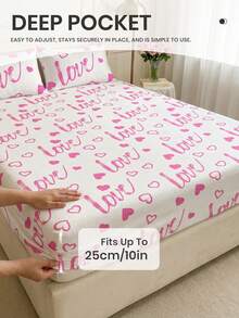 2/3pcs Printed Fitted Bedsheet Set (1pc Bedsheet + 1/2pcs Pillowcase Without Pillow Insert), Skin-Friendly Mattress Protector, Printed Mattress Cover, Soft & Breathable, Multi-Size Fits Twin/Full/Queen/King Bed, All Season, Machine Washable, Home Decor, Bedroom Decor - Multicolor - View 7