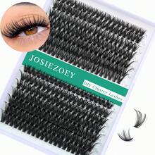 JOSIEZOEY Lash Clusters 40D+50D Individual Lashes 280pcs 0.07D 9-16mm Lash Extensions Cluster Lashes Thin Band Natural Cluster Eyelashes DIY Eyelashes Extension At Home(0.07D-9-16MM-Thin Band-Natutal) - 4+5D - 查看 8
