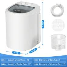Portable Washing Machine, 5.5 Lbs Capacity, Compact Laundry Washer With Spin Tub & Drain Hose - Xem 3