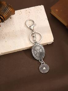 男女通用复古风格星座钥匙扣 - 復古銀色 - 查看 5