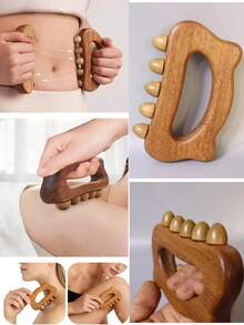 木质按摩放松工具套装，情人节/母亲节礼物，美容工具，便携式按摩器，家用按摩器，深度放松，头部按摩梳，足部按摩器，腰腹部按摩刷，头皮放松器，SPA按摩，背部放松，颈肩按摩器 - 彩色 - 查看 10