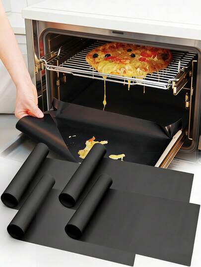 3/2/1pcs Set Oven Liners, Easy To Clean Protective Mats Suitable For Oven/Gas Stove Bottom, Non-Stick Heat Resistant Baking Mats For Home And Outdoor Grilling, Thickened Oven Liners, Stove Protectors, Baking Mats, Anti-Spill Mats, Oven Microwave Mats, Kitchen Supplies, Easy Clean Oven Protective Pads, Heat Insulation Mats, Valentine's Day, New Year, DIY Desserts, Kitchen