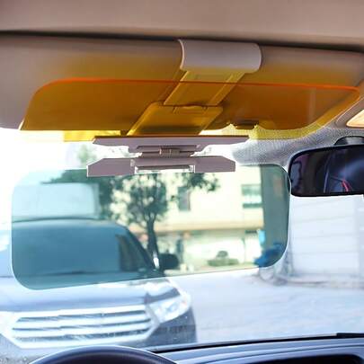 Car Sun Visor, Designed To Reduce Glare And Bright Light, Suitable For Day And Night Use. Made Of ABS Material, With A Triangular Appearance And Suction Cup, Easy To Install, An Ideal Choice For Driving At Any Time