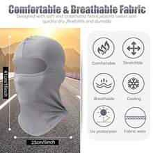 30 Pcs Balaclava Ski Face Mask Full Face Cover Mask UV Protection Cooling Neck Gaiter Summer for Men Women Winter Outdoor - negro, gris - Ver 2
