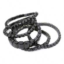 Cristal negro azabache tono hematita