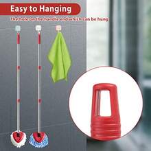 4-Section Spin Mop Replacement Handle 2.5-5 Foot Mop Replacement Stick Only Compatible With Ocedar Mop Handle EasyWring Mops Head Base Not Included - Chỉ có màu đỏ, 1 tay cầm - Xem 7