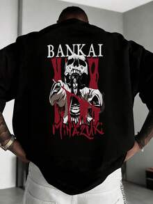 Playera de Hombre, Bleach, Bankai, Retsu Unohana, anime shonen, estampado dinámico, cuello redondo, manga corta, casual alternativo, regalo fanático anime,  otaku,playera de hombre,ropa de hombre,tops,regalos para hombre,nacional envio,oversize hombre. - Negro - Ver 1