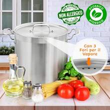 Marmite en acier inoxydable NutriChef 13,2L avec couvercle, poignéergonomiques, pot durable pour cuisinière à induction, idéal pour les cuisines professionnelles et domestiques. - 15,1 litres - Voir 6