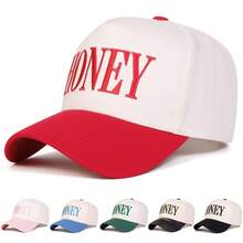 1pc Women's HONEY Trucker Hat, Personalized Letter Embroidery Baseball Cap, Streetwear Fashion Five-Panel Hat, Outdoor Sun Protection Casual Cap For Spring, Autumn, Travel, Beach - Multicolor - View 10