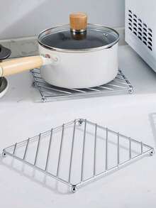 1pc Home Kitchen Countertop And Dining Table Iron Heat-Resistant Mat, Pot Trivet, High Temperature Resistant, Anti-Scald, Insulated Placemat, Bowl And Plate Mat - View 6