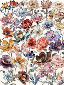 1Set Transparent Koi Flower Sticker Silver Foil Stickes Aesthetic Stickers Craft Supplies PET Vinyl Sticker - Multicolor - View 2