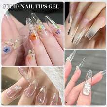 MSRUIOO 1/2/3pcs 20ml Solid Nail Gel - Long-Lasting Durable Solid Hard Gel, Non-Sticky, UV LED Curing, Suitable For Nail Salon And Home Use, Transparent Acrylic Solid Nail Glue, Applicable For Nail Tips, False Nails, Nail Extensions - Strong Adhesion, Easy To Operate - Q57040 - View 10