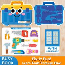 beartale 幼儿主题忙碌书套装，工具/旅行/购物角色扮演活动书，魔术贴互动学习玩具，学前蒙特梭利教学辅助工具 - 彩色 - 查看 2