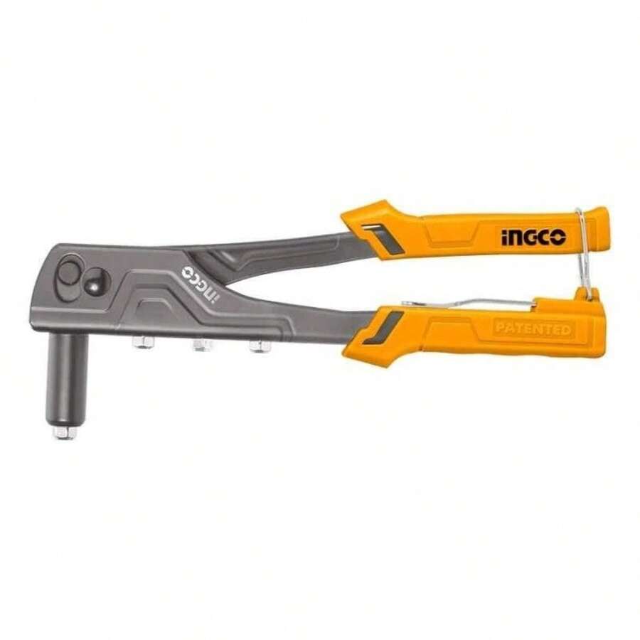 Remachadora Profesional 10.5 Pulgadas Uso Rudo Fijación Remaches Metal Aluminio Lámina Taller Construcción Reparación Alta Resistencia - Naranja - Ver 1