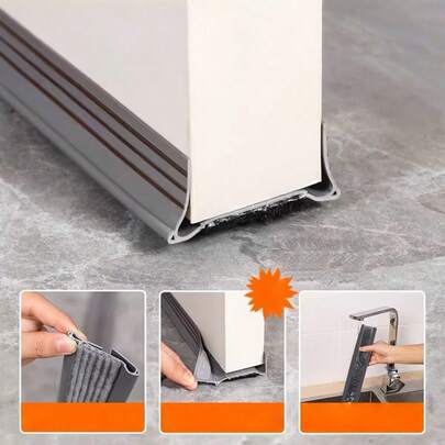 1pc 93cm New Flexible Collision-Proof Door Sealing Strip, Soundproof And Windproof Window Seal