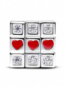 1件精致浪漫壁龛设计情人节系列粉红玫瑰、月亮。蝴蝶结串珠装饰创意百搭DIY手链项链铜质情侣礼物 - 彩色 - 查看 7