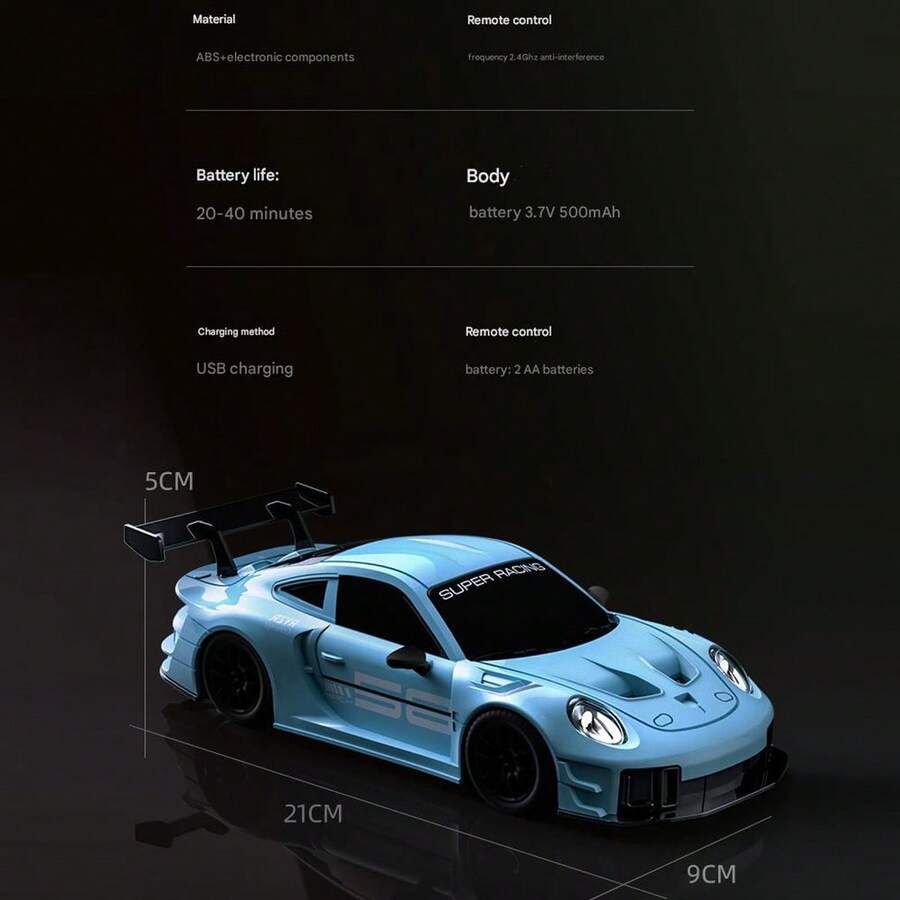 ¡RecomendadoCoche Teledirigido Drift 4x4 Azul Escala 1:24 ..¡Top de Temporada - 1 - Ver 1