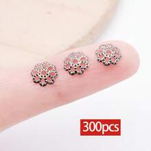 300颗珠帽 花形珠帽 隔珠 合金珠帽 吊坠帽 耳环手链项链首饰DIY工艺品制作 - 彩色 - 查看 9