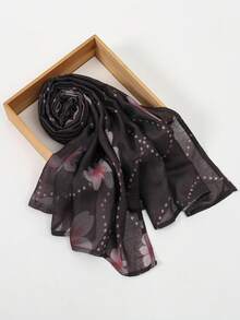 1pc Women's Bohemian Style Digital Print Headscarf/Hijab, Casual Versatile Scarf, Suitable For Daily Wear, Breathable And Lightweight - Multicolor - View 7