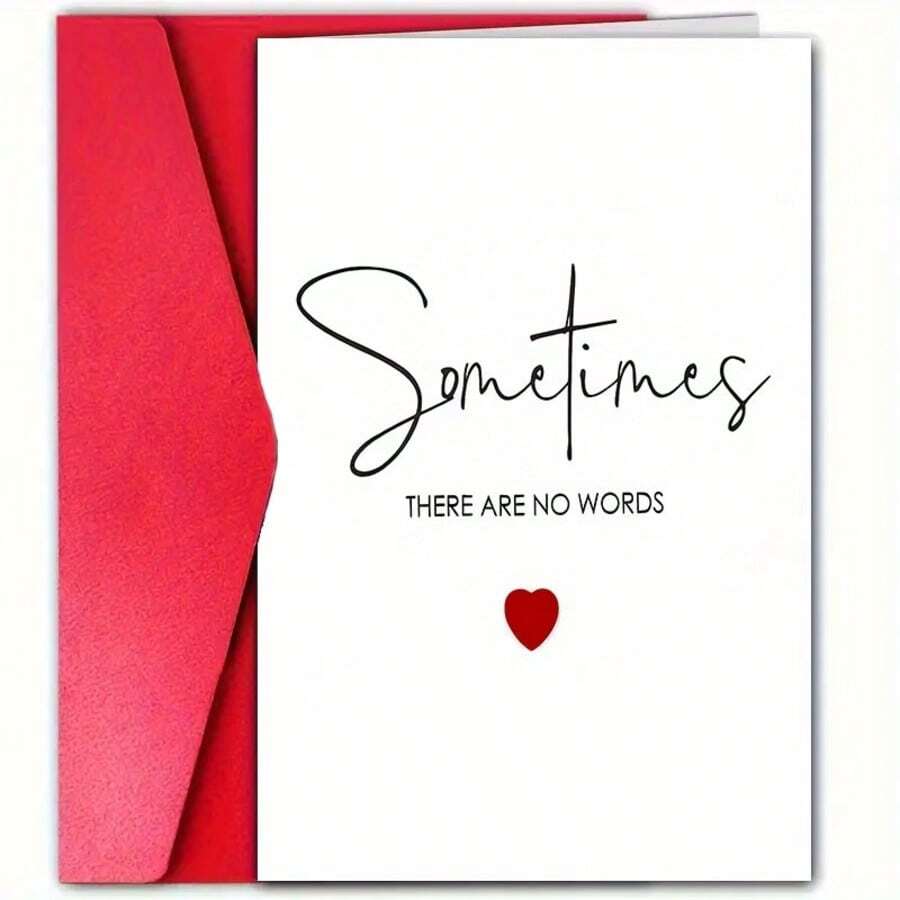 Sympathy Greeting Card, "Sometimes There Are No Words" – Comfort And Support Card With Blank Interior For Personal Message, Premium Paper, Includes Envelope, Suitable For Any Occasion, For Anyone