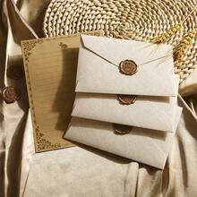 16件套加厚亚麻信封套装，包含3个信封、10张手写情书卡片和3个火漆封印。信封文具套装，加厚亚麻信封，手写情书，送给男友/女友的礼物，生日礼物，优雅文具。 - 16件 - 查看 8