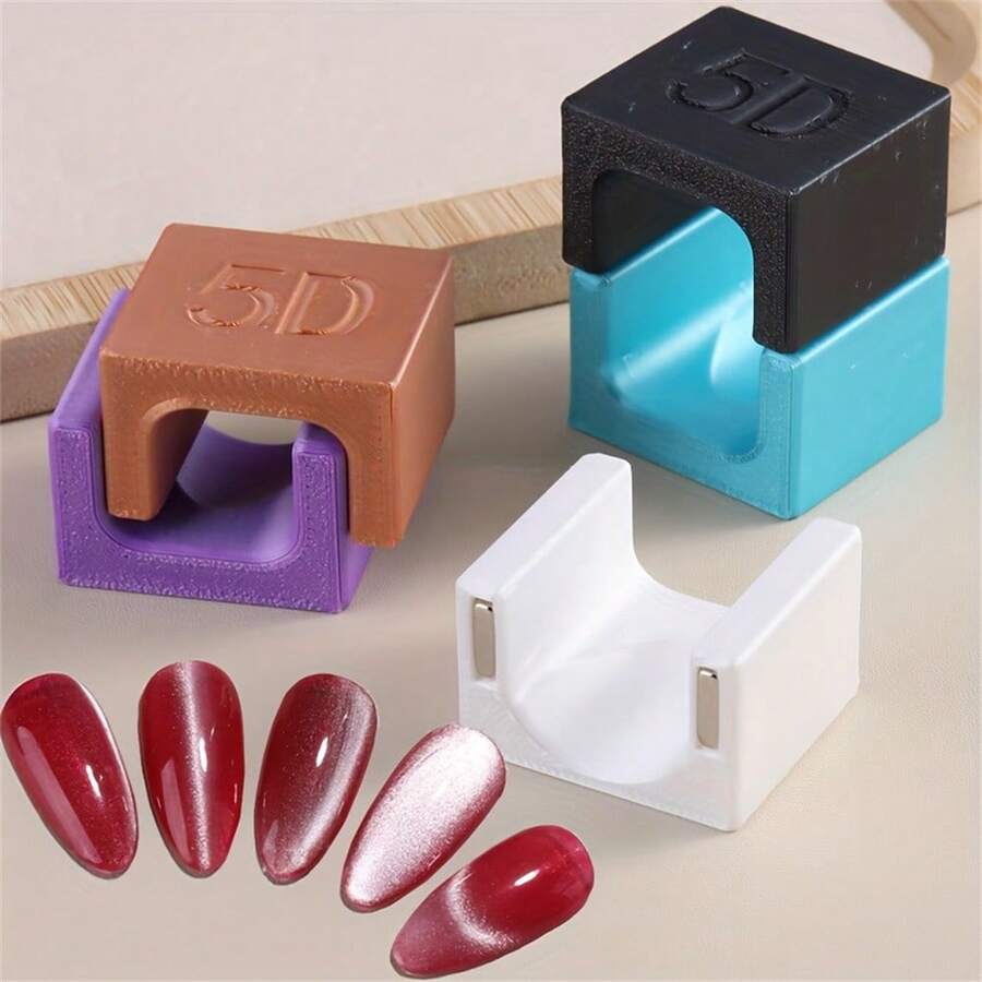 Professional Strong U-Shaped PET Material Cat Eye Nail Magnet, Multi-Functional French Manicure Strong Magnetic Design, Suitable For Beginner Automatic Cat Eye Mold Auxiliary Tool, Automatic Cat Eye Nail Art Tool
